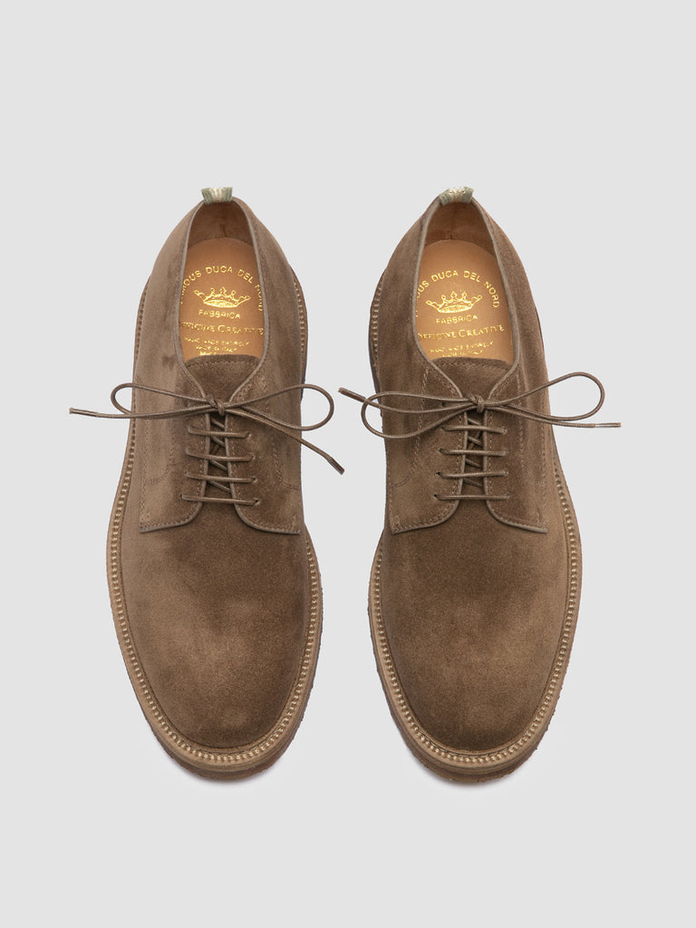 HOPKINS CREPE 115 - Brown Suede Derby Shoes