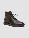 HOPKINS FLEXI 203 - Dark Brown Leather Lace Up Boots - thumb image 3,side view