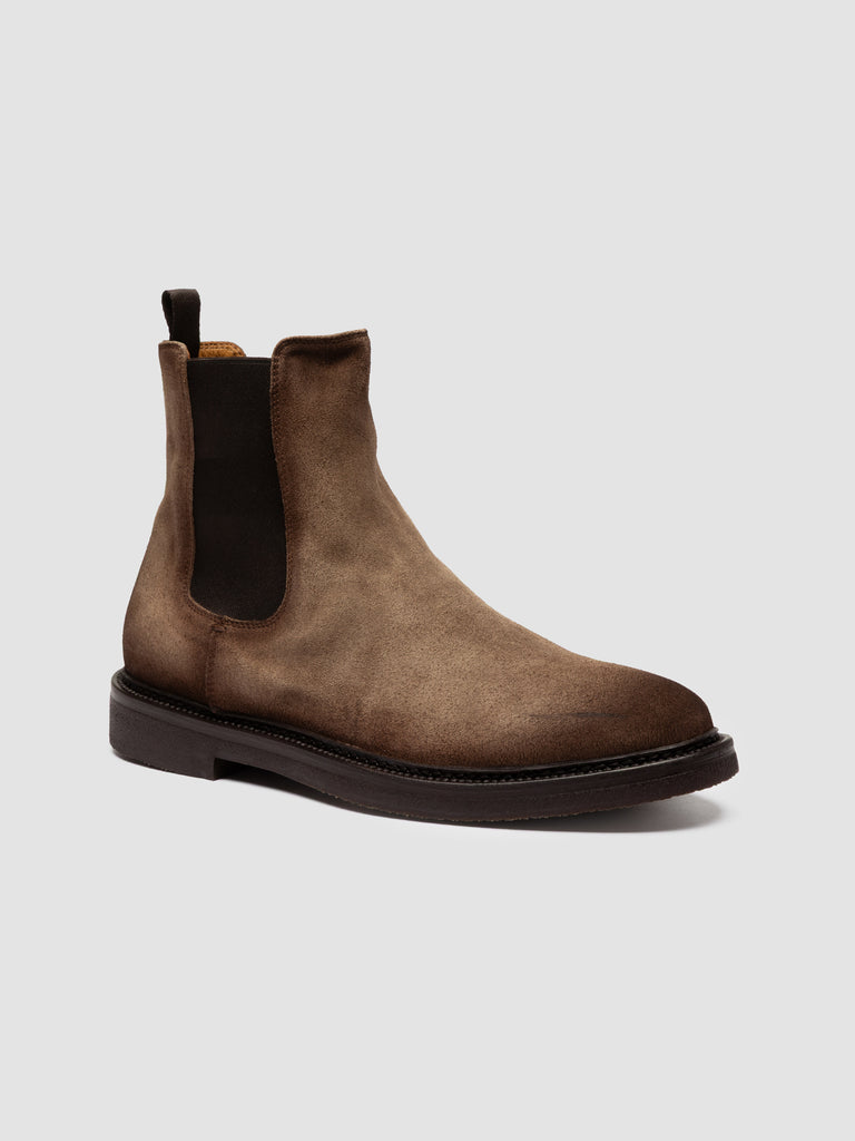 HOPKINS FLEXI 204 - Taupe Suede Chelsea Boots