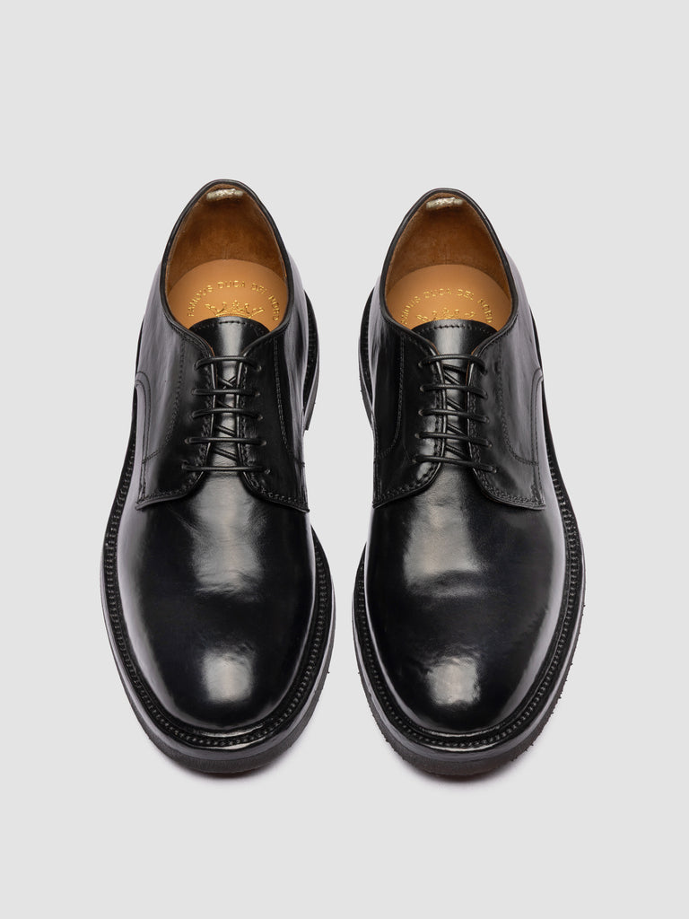 HOPKINS FLEXI 208 - Black Leather Derby Shoes