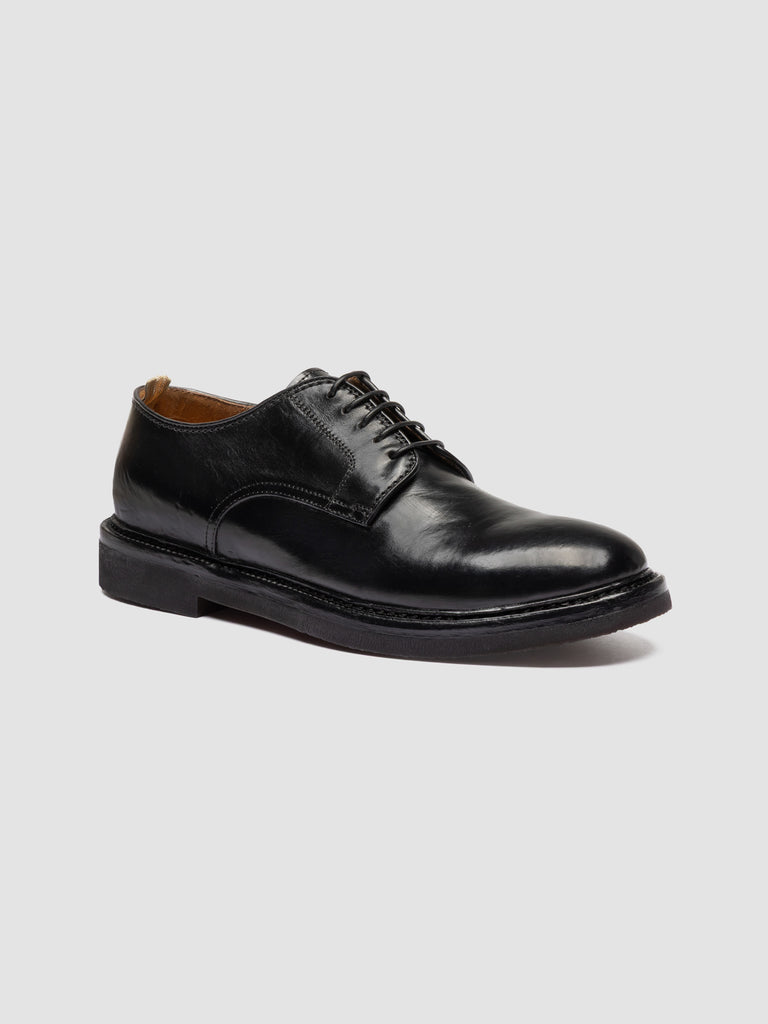 HOPKINS FLEXI 208 - Black Leather Derby Shoes