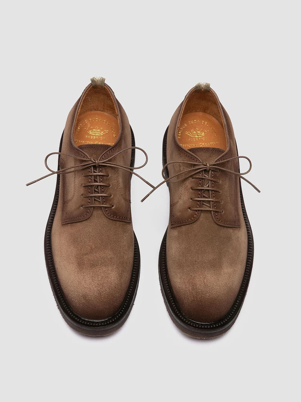 HOPKINS FLEXI 208 - Brown Suede Derby Shoes - image 2,side view