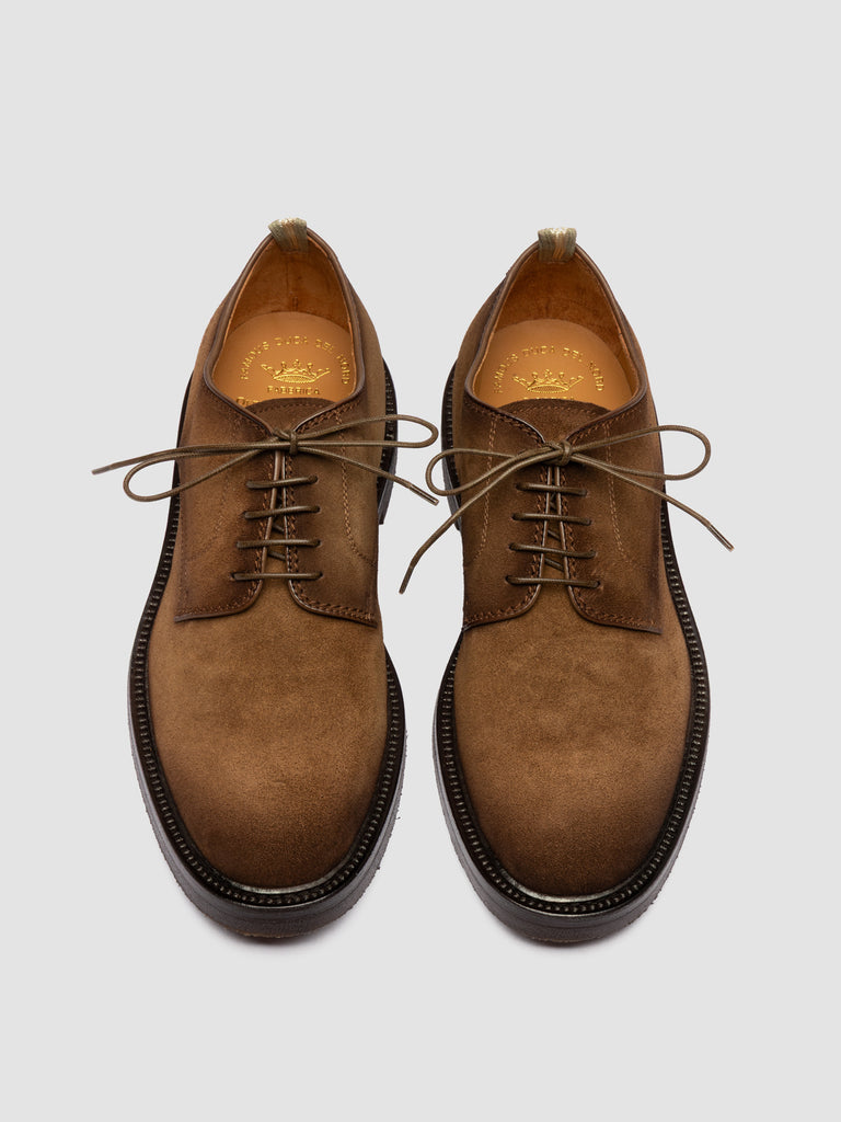 HOPKINS FLEXI 208 - Brown Suede Derby Shoes