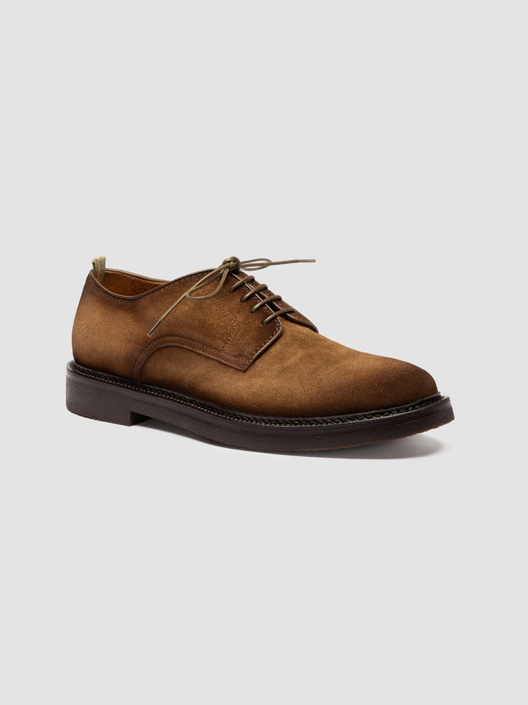 HOPKINS FLEXI 208 - Brown Suede Derby Shoes