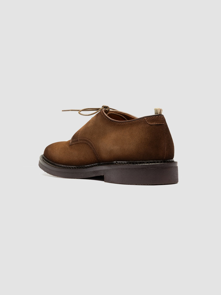 HOPKINS FLEXI 208 - Brown Suede Derby Shoes