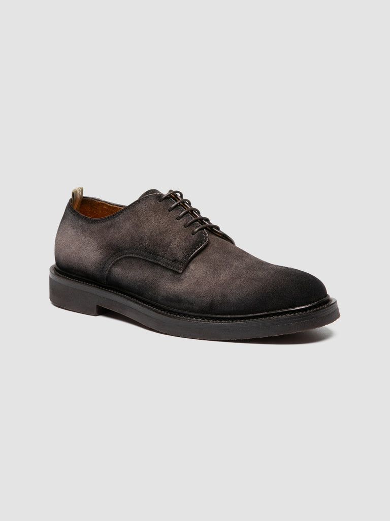 HOPKINS FLEXI 208 - Dark Brown Suede Derby Shoes