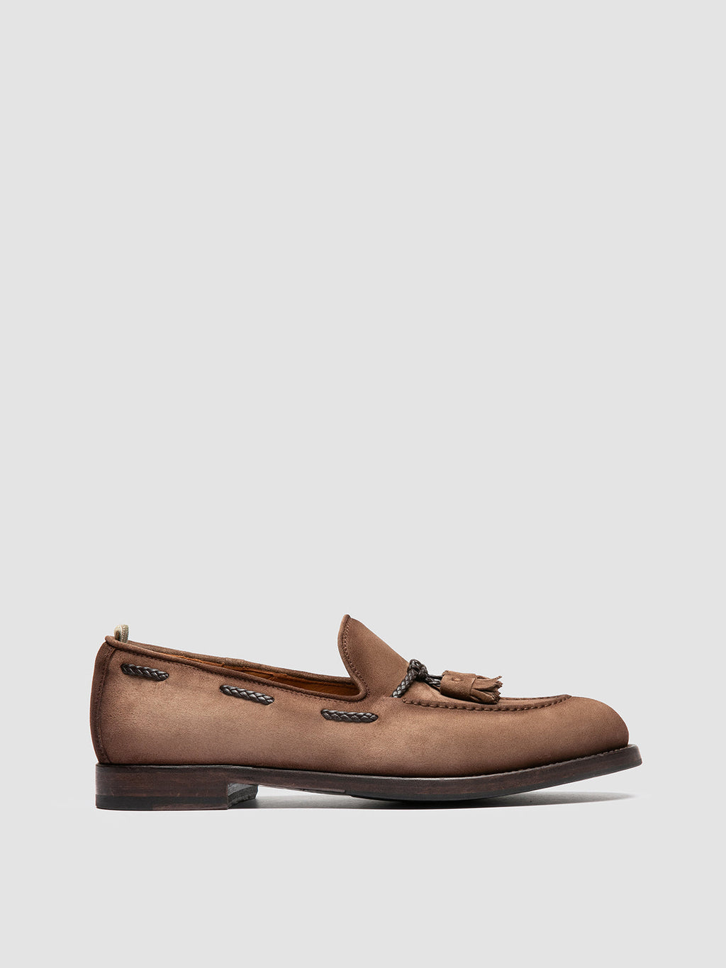 IVIES 002 - Light Brown Suede Tassel Loafers - image 1,side view