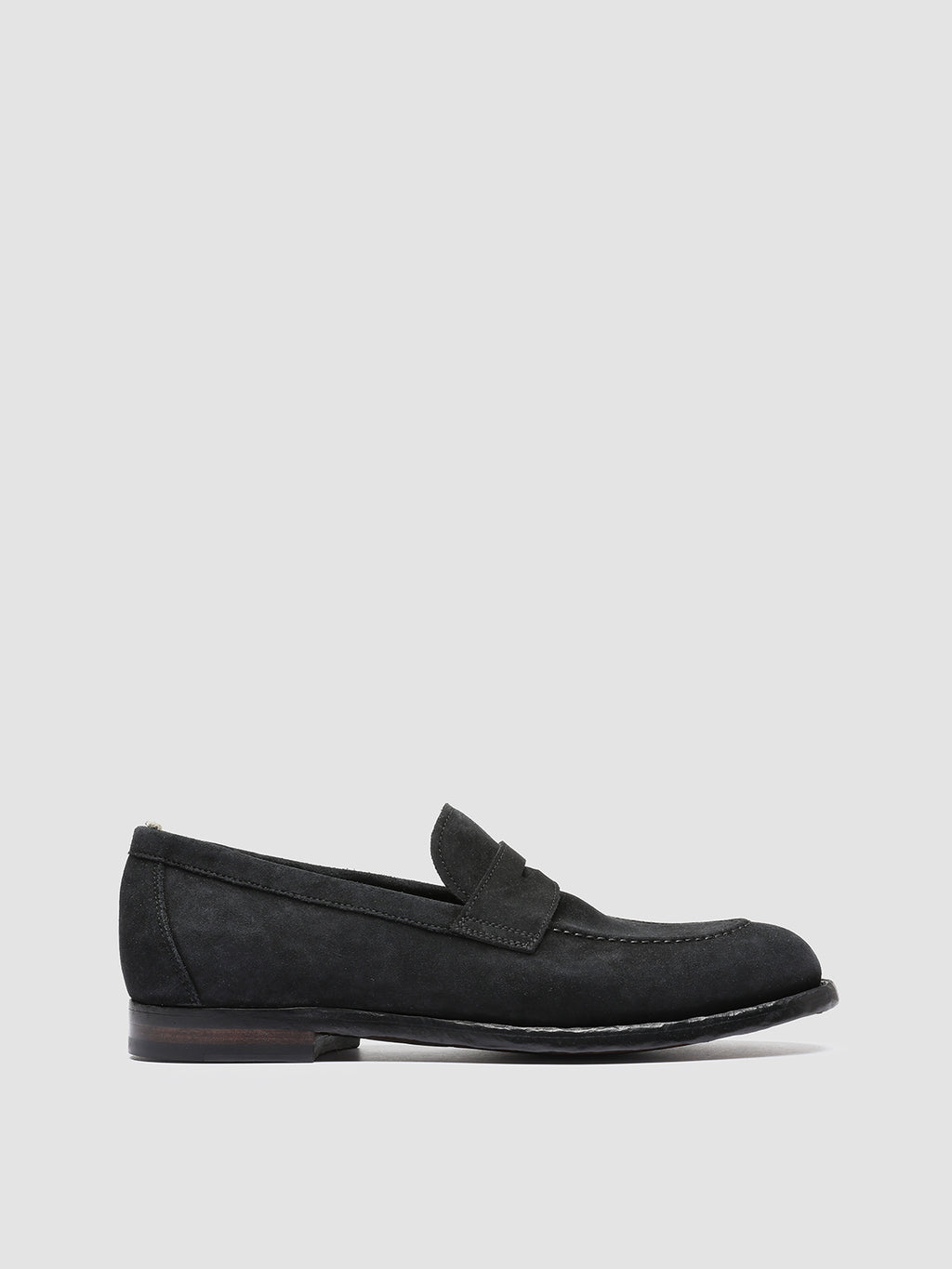 IVY 002 - Black Suede Penny Loafers - image 1,side view