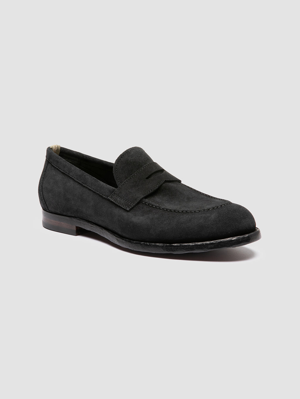 IVY 002 - Black Suede Penny Loafers - image 3,side view