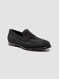 IVY 002 - Black Suede Penny Loafers - thumb image 3,side view