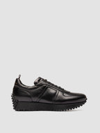 KASBA 003 - Black Leather Low Top Sneakers