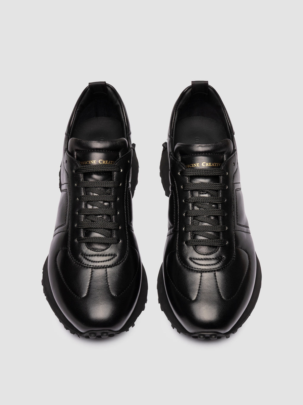 KASBA 003 - Sneaker Basse in Pelle Nera - image 2,side view