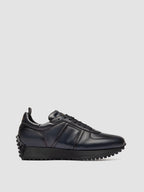 KASBA 003 - Blue Leather Low Top Sneakers