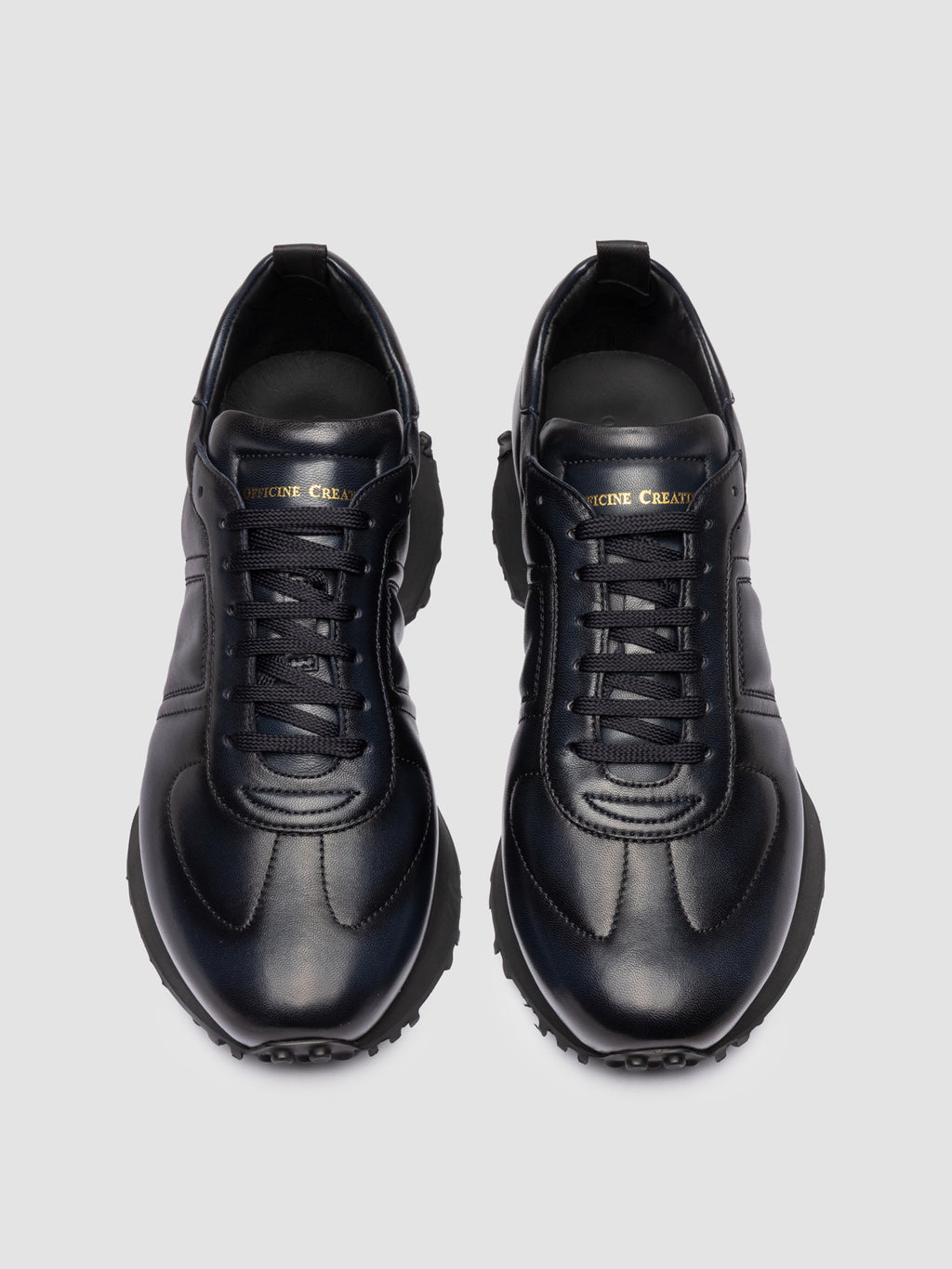KASBA 003 - Sneaker Basse in Pelle Blu - image 2,side view