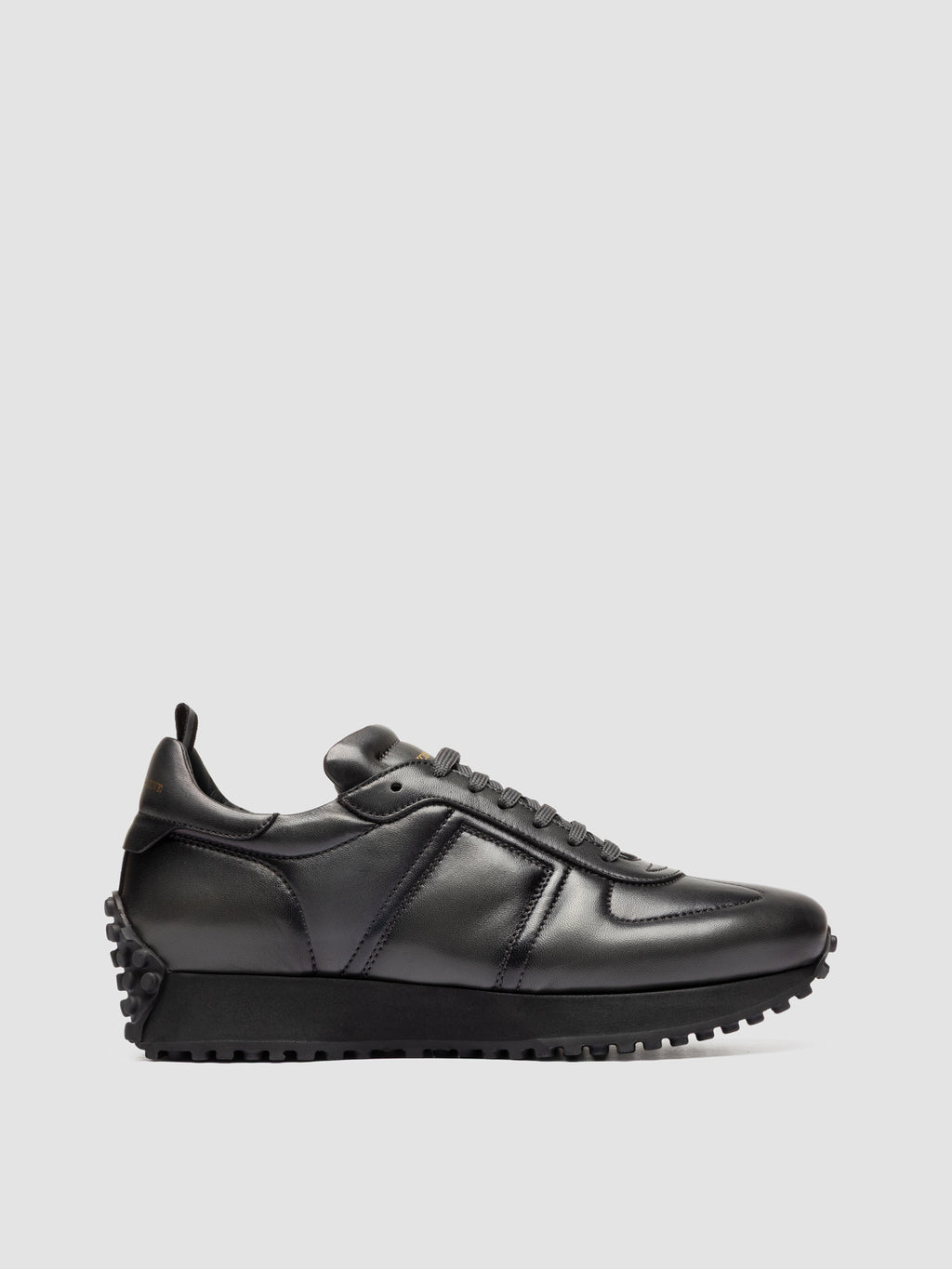 KASBA 003 - Sneaker Basse in Pelle Grigia - image 1,side view