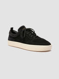 KRAB 001 - Black Suede Low-Top Sneakers