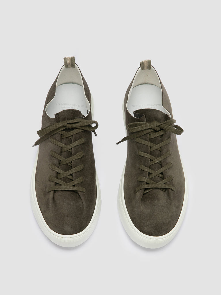 LEGGERA 001 - Green Suede Low Top Sneakers