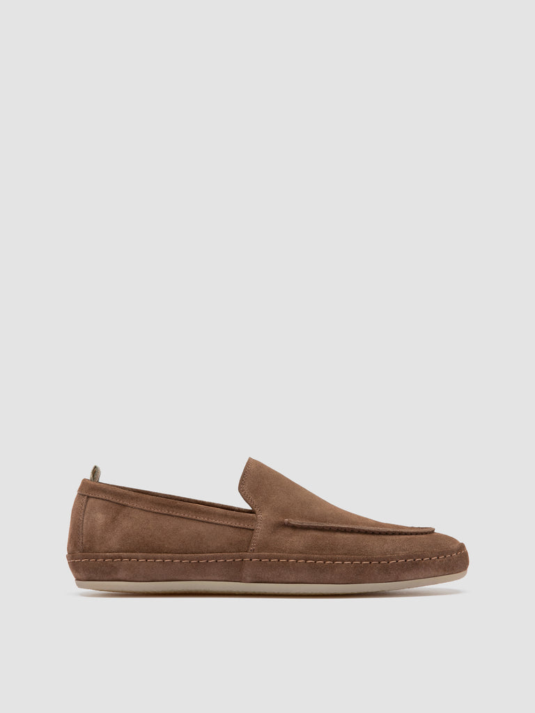 LINE 001 - Taupe Suede Penny Loafers