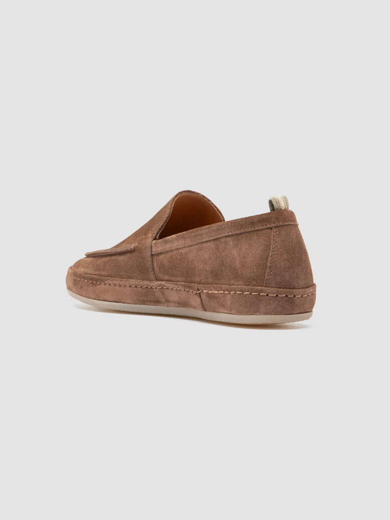 LINE 001 - Taupe Suede Penny Loafers
