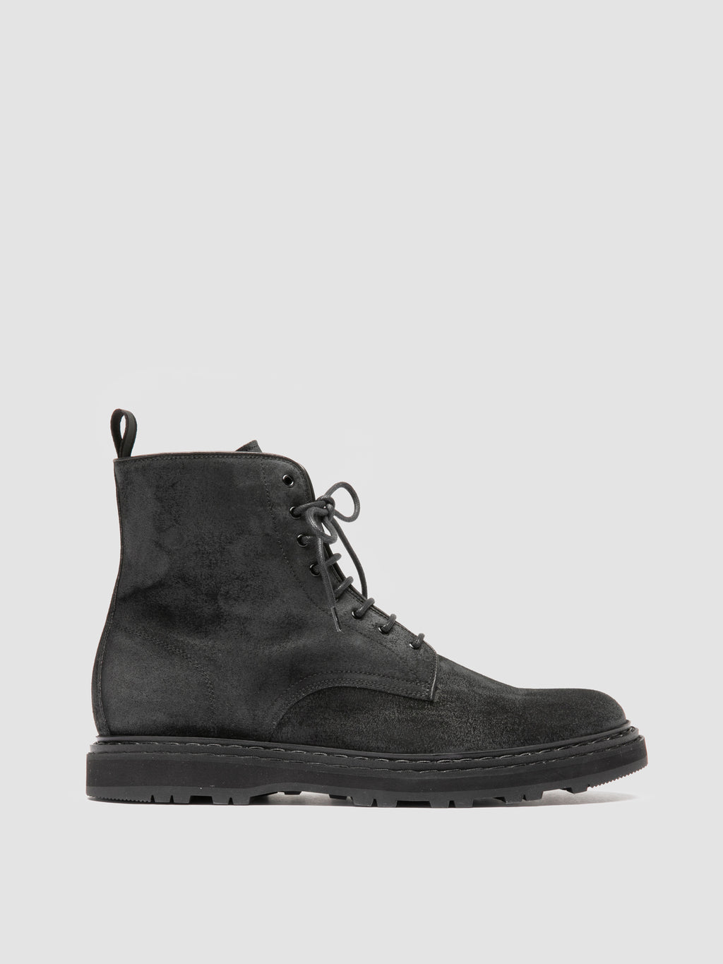 LYDON 004 - Black Suede Lace-Up Boots