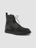 LYDON 004 - Black Suede Lace-Up Boots