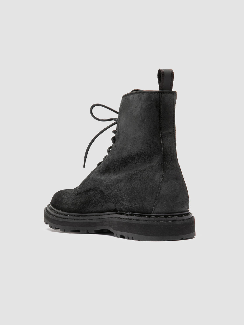 LYDON 004 - Black Suede Lace-Up Boots