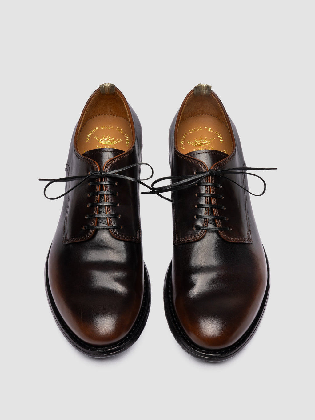 MAVIC 001 - Scarpe Derby in Pelle Marrone - image 2,side view