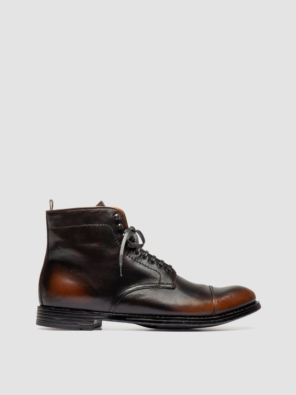 MAVIC 006 - Stivali Stringati in Pelle Marrone - image 1,side view