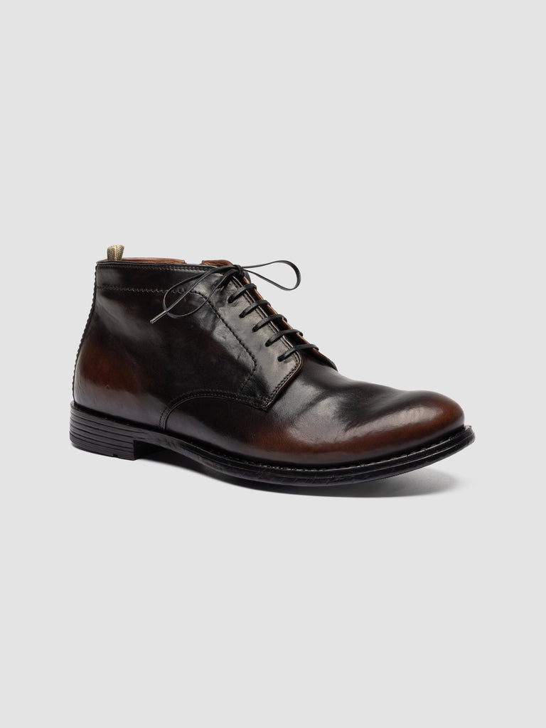 MAVIC 072 - Brown Leather Lace Up Boots