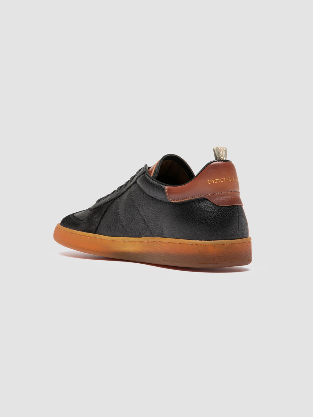 MILITIA 001 - Black Leather Sneakers - image 4,side view