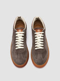 MILITIA 002 - Taupefarbene Sneakers aus Wildleder und Leder - thumb image 2,side view