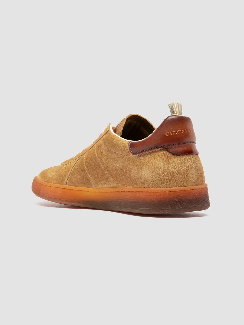 MILITIA 002 - Camel Suede and Leather Sneakers - image 4,side view