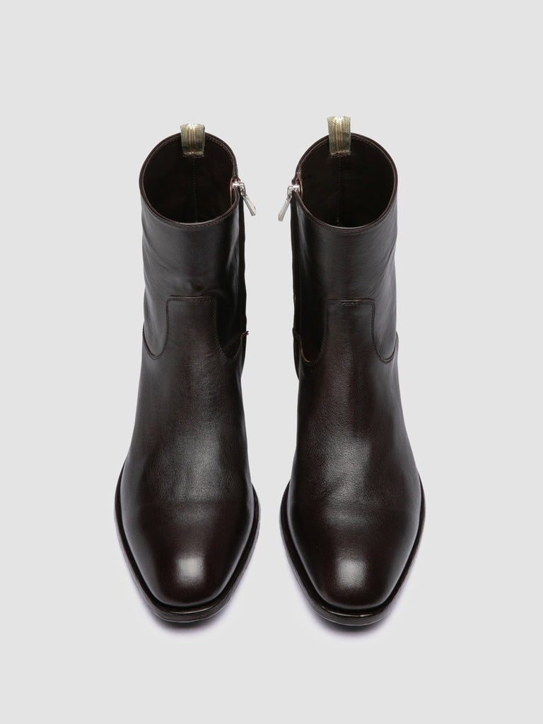 MONEGAL 002 - Brown Leather Zip boots