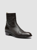 MONEGAL 002 - Stivali con Zip in Pelle Marrone - thumb image 3,side view