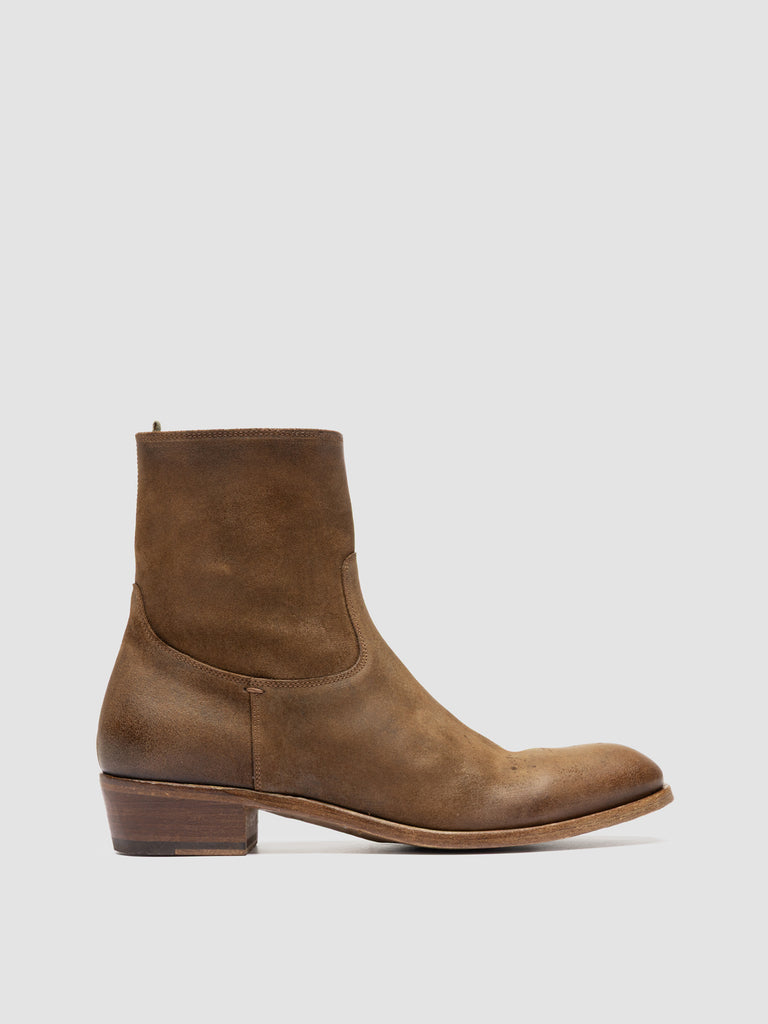 MONEGAL 002 - Brown Suede Zip boots