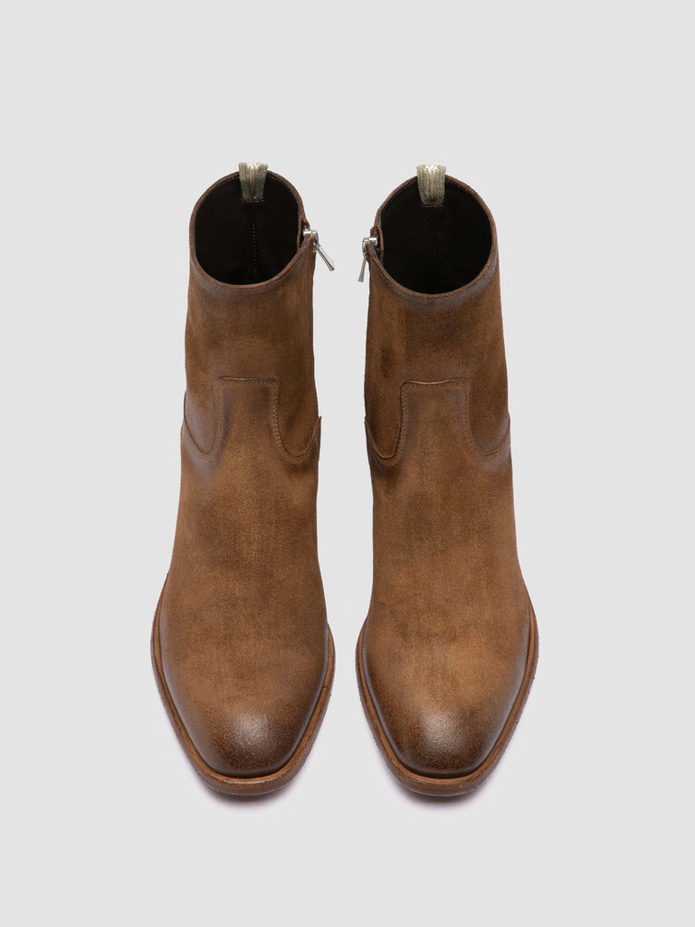 MONEGAL 002 - Brown Suede Zip boots