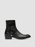 MONEGAL 004 - Stivaletti con Zip in Pelle Nera