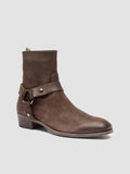 MONEGAL 004 - Brown Suede Zipped Boots - thumb image 3,side view