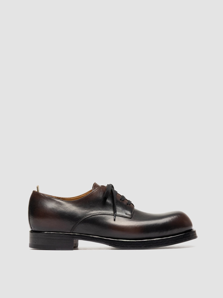 MONTANA 001 - Brown Leather Derby Shoes