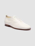 OLIVER 005 - White Leather Oxford Shoes