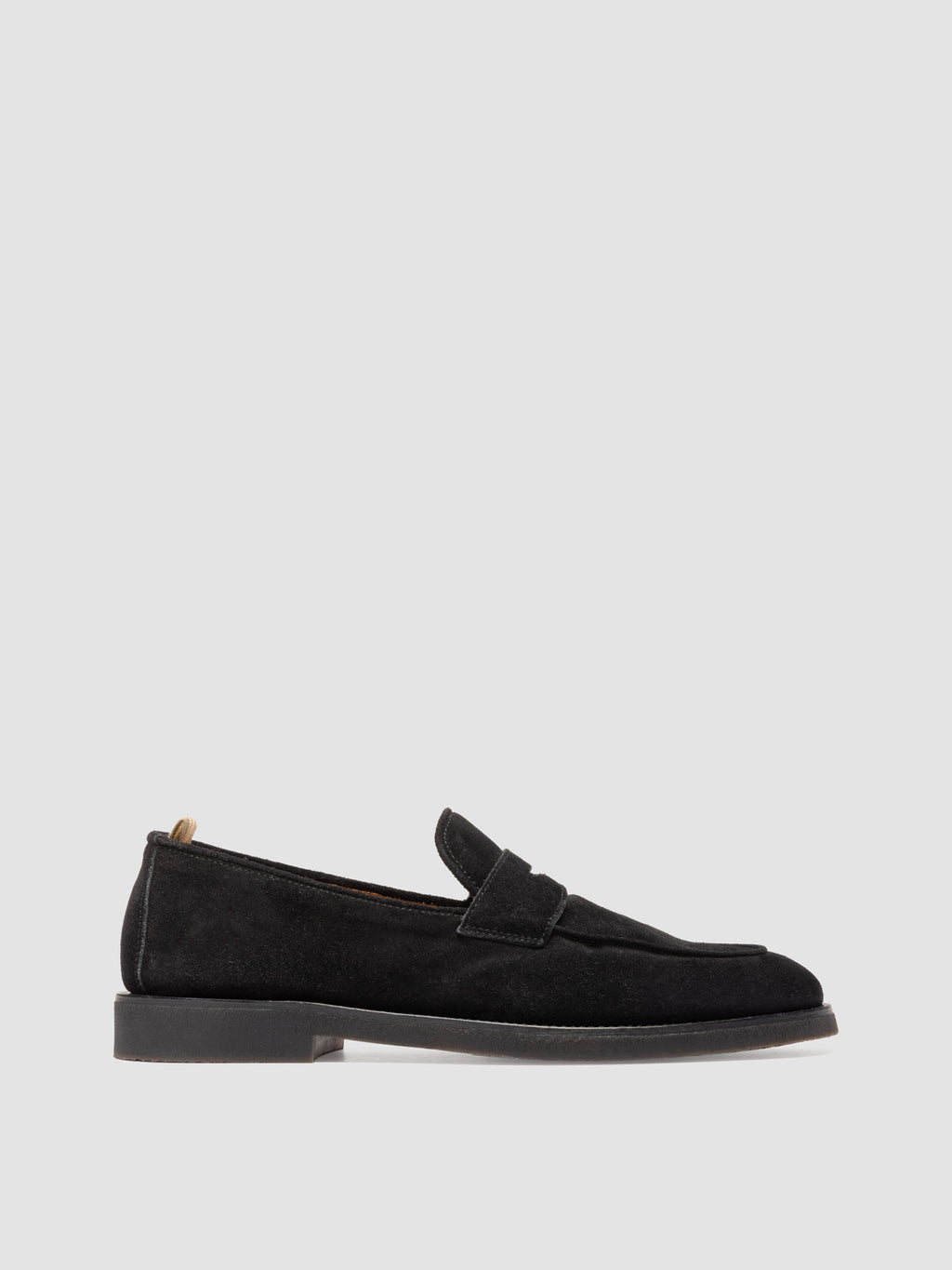 OPERA FLEXI 101 - Schwarze Penny-Loafers aus Wildleder - image 1,side view