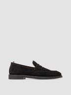 OPERA FLEXI 101 - Schwarze Penny-Loafers aus Wildleder