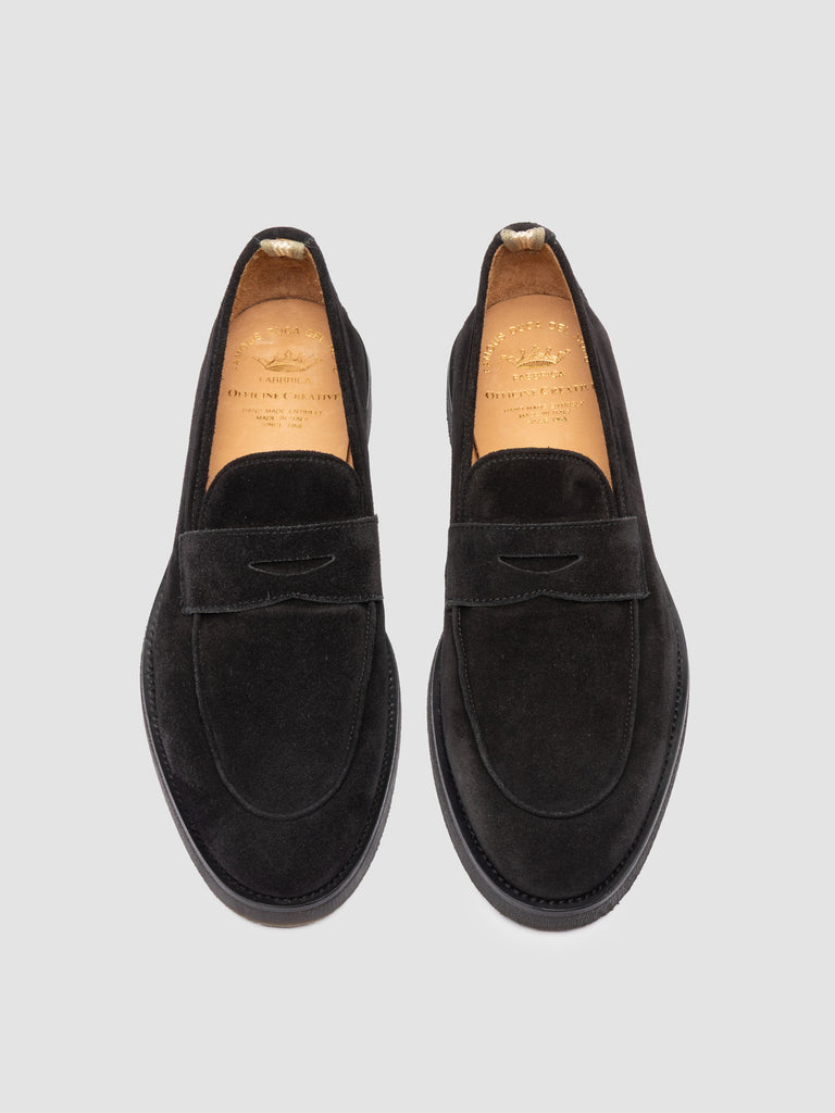 OPERA FLEXI 101 - Mocassini Penny in Pelle Scamosciata Nera