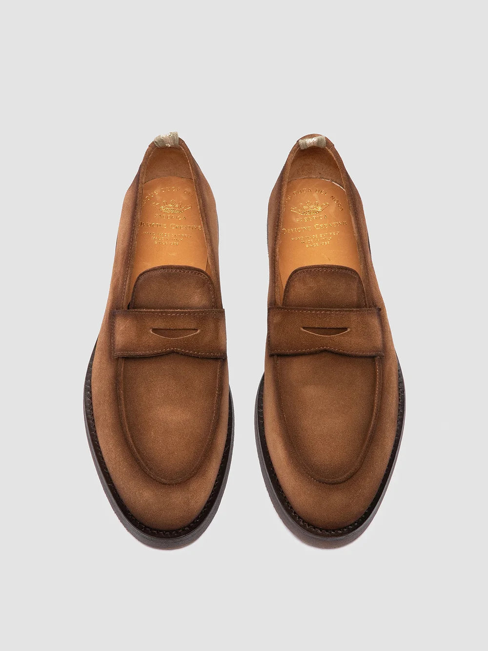 OPERA FLEXI 101 - Hellbraune Penny-Loafers aus Wildleder - image 2,side view