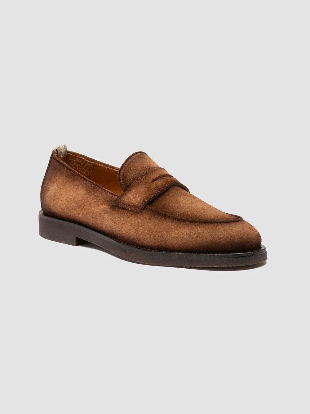 OPERA FLEXI 101 - Hellbraune Penny-Loafers aus Wildleder - image 3,side view