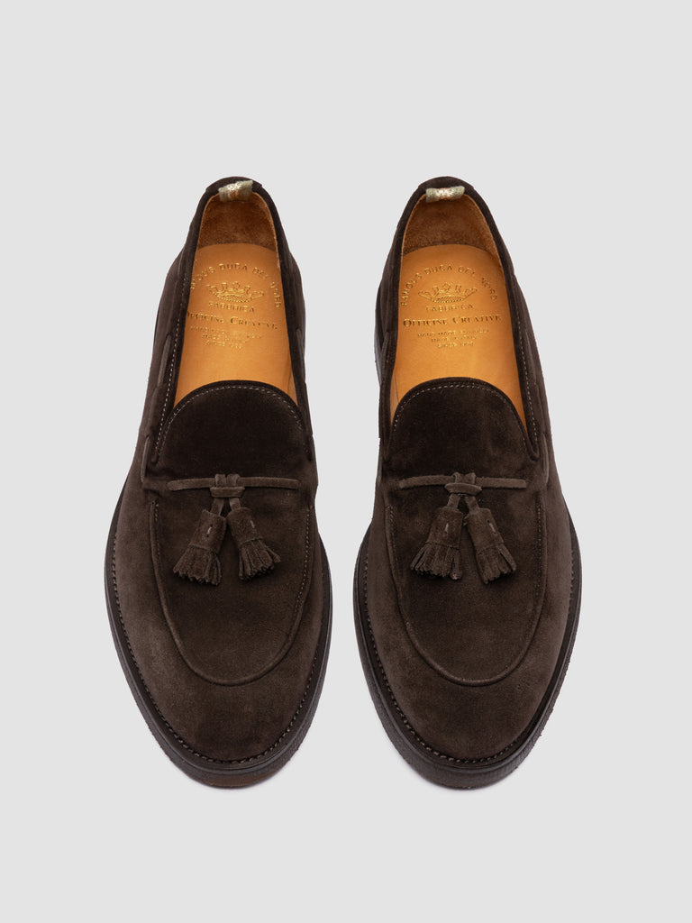 OPERA FLEXI 103 - Braune Leder-Slipper mit Quaste