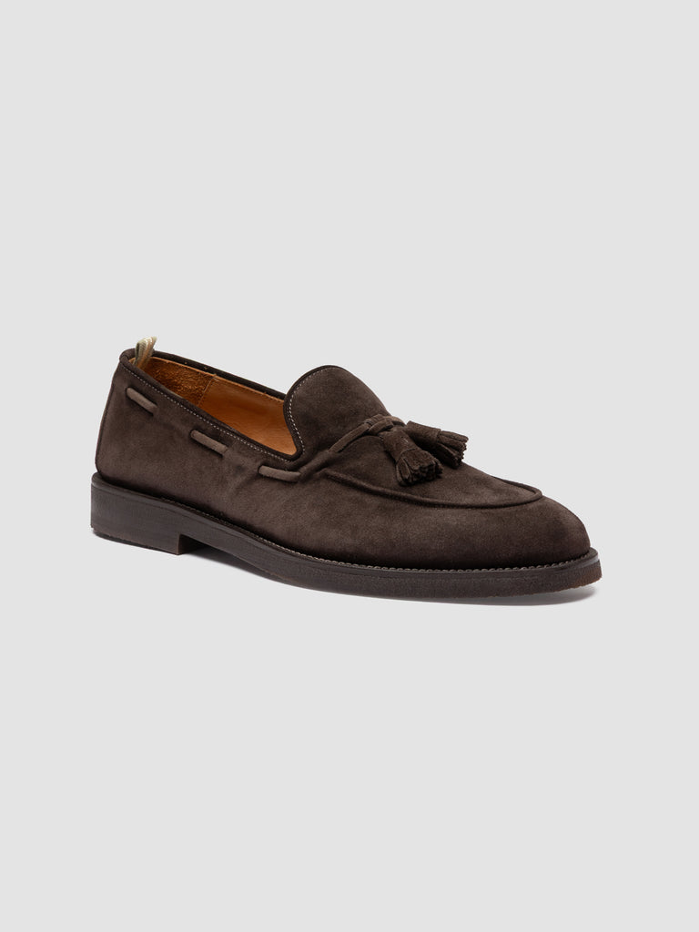 OPERA FLEXI 103 - Braune Leder-Slipper mit Quaste