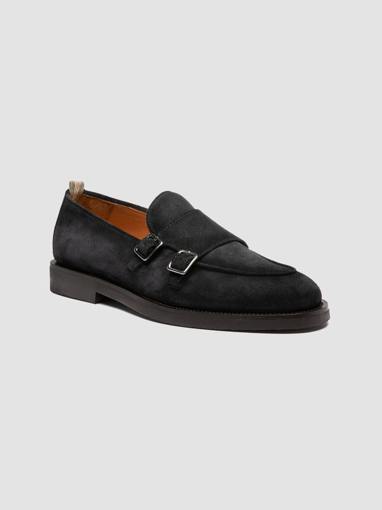 OPERA FLEXI 105 - Scarpe Monk in Pelle Scamosciata Blu
