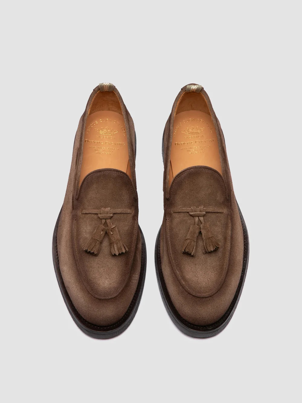OPERA FLEXI 106 - Brown Suede Tassel Loafers - image 2,side view