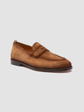 OPERA 001 - Brown Suede Penny Loafers - thumb image 3,side view